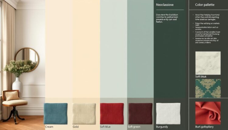 Bảng màu đặc trưng phong cách Tân Cổ Điển