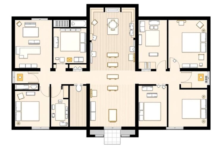 Bố trí công năng nhà phố 150m2 tại Thủ Đức