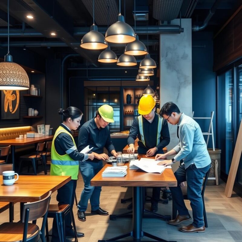 Đội ngũ chuyên nghiệp cải tạo nhà hàng