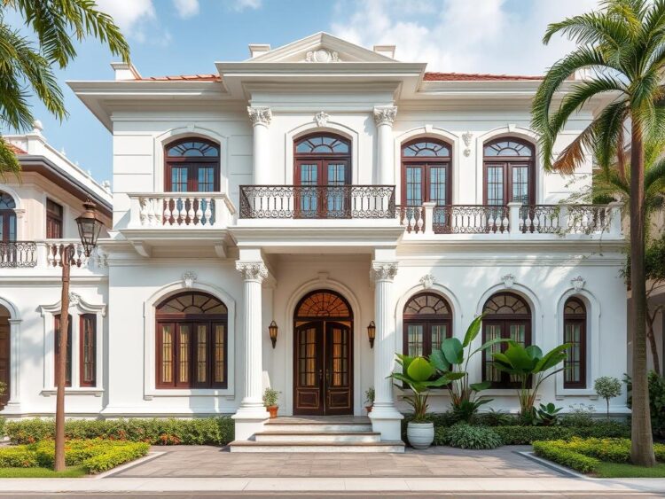 Dự án nhà phố biệt thự quận 2 350m2 phong cách cổ điển hiện đại