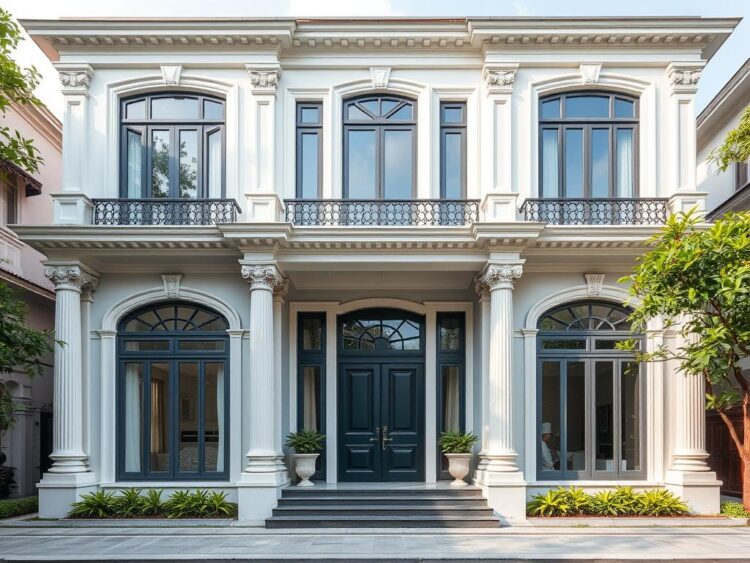 Dự án nhà phố biệt thự quận 7 320m2 phong cách cổ điển hiện đại