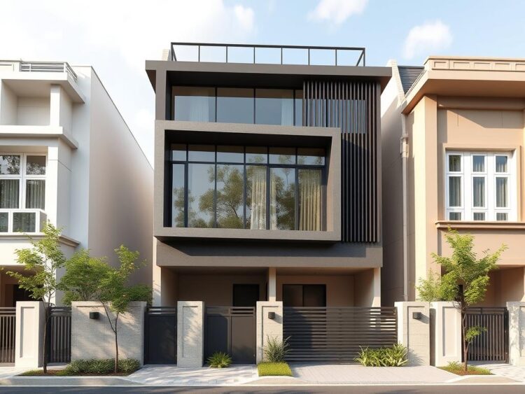 Dự án nhà phố quận 4 240m2 phong cách hiện đại