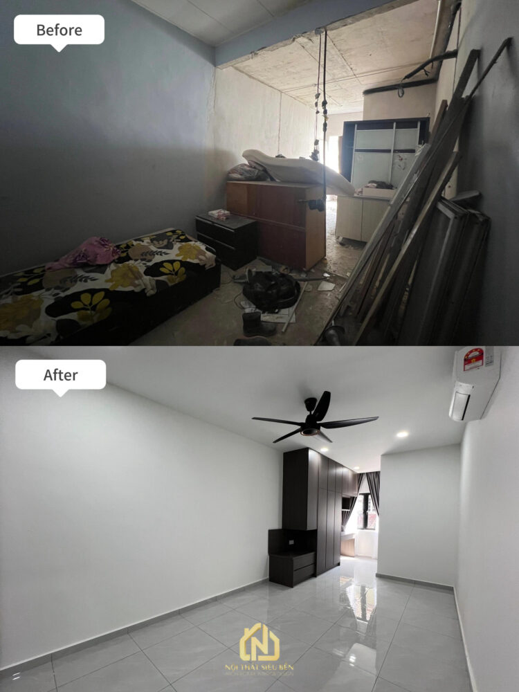 Không gian sinh hoạt trước và sau cải tạo nhà phố Phường Tân Sơn Nhất