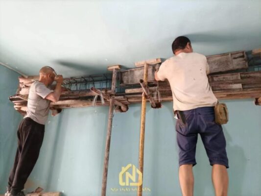 thi công đổ bê tông đà trụ