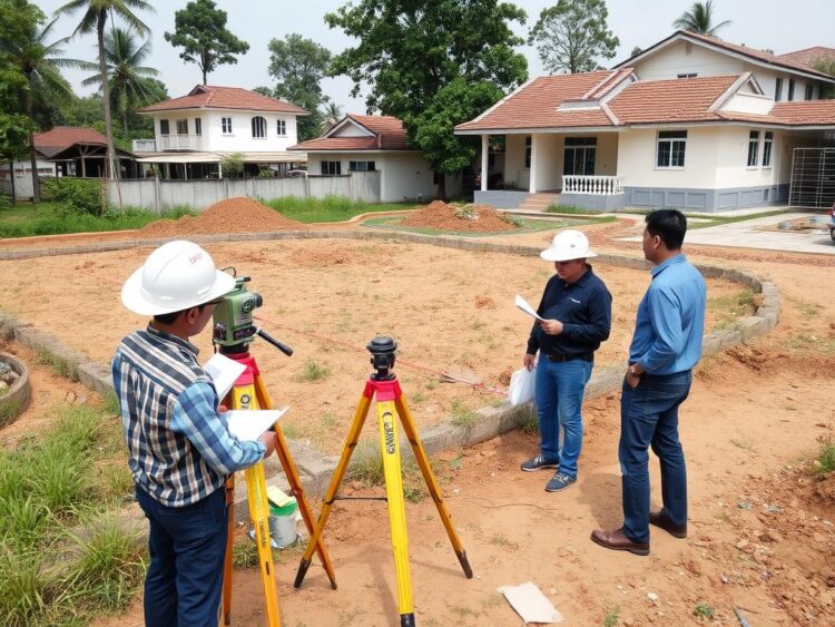 Khảo sát mặt bằng xây dựng nhà phố tại Thủ Đức