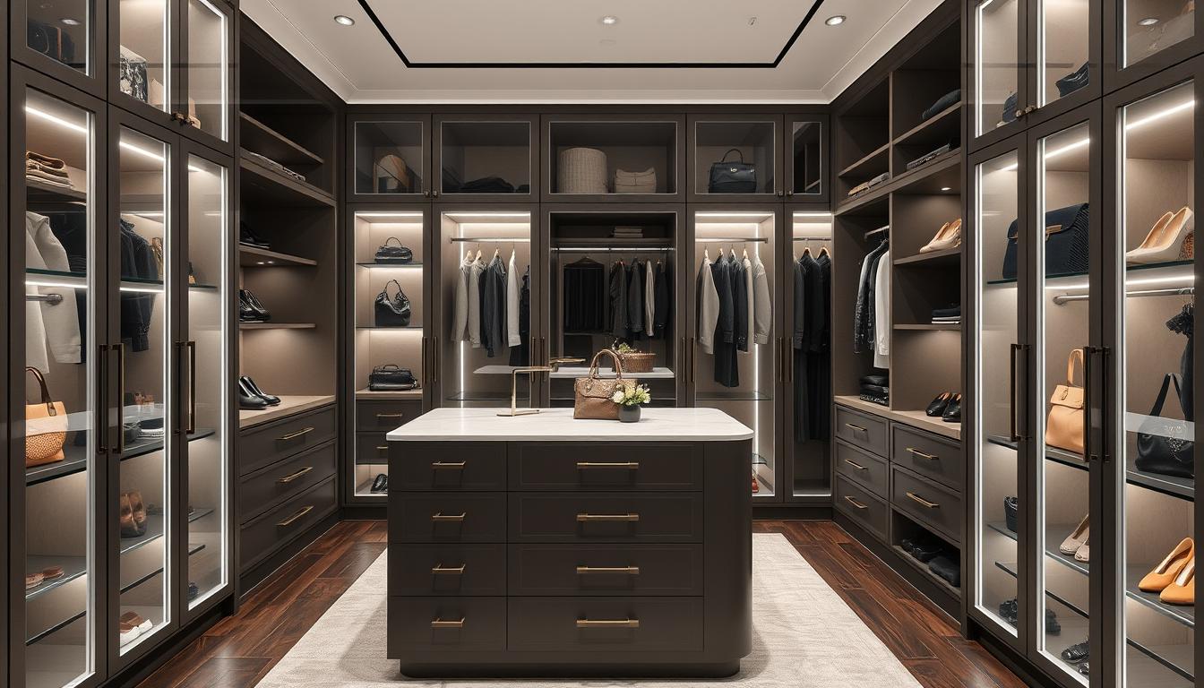 Khu vực thay đồ nhà phố 300m2 phong cách hiện đại luxury