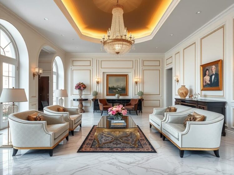 Khu vực tiếp khách cho nhà phố biệt thự quận 10 330m2