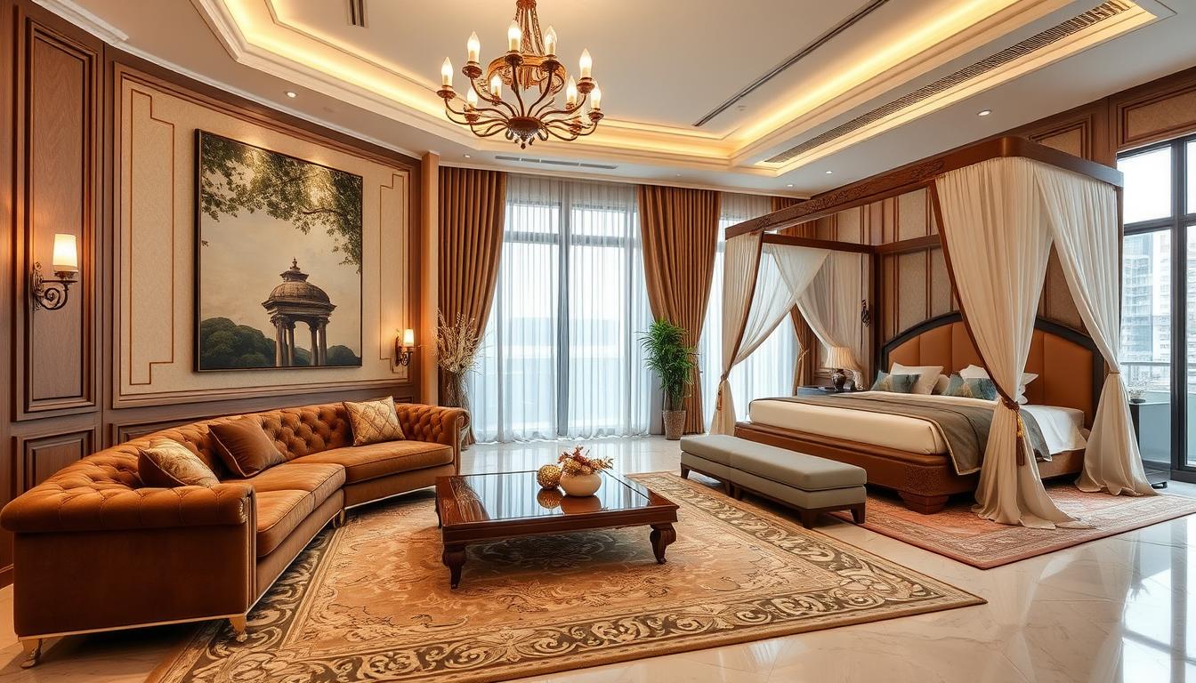 Mẫu thiết kế nội thất phòng khách và phòng ngủ Celadon City