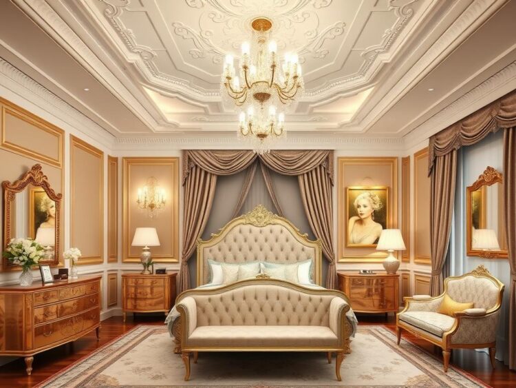 Nội thất phòng ngủ nhà phố tân cổ điển tại Thủ Đức