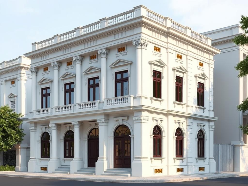 Phối cảnh tổng thể dự án nhà phố tân cổ điển Thủ Đức