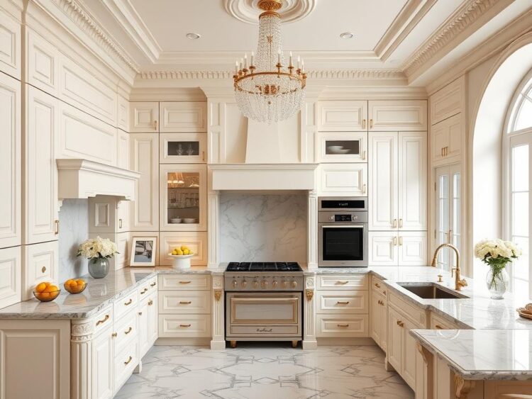 Phòng bếp nhà phố tân cổ điển tại Thủ Đức