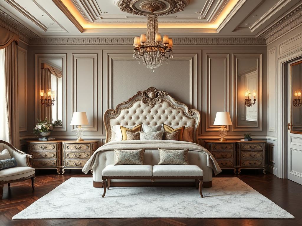 Phòng ngủ nhà phố 230m2 phong cách Neo Classic