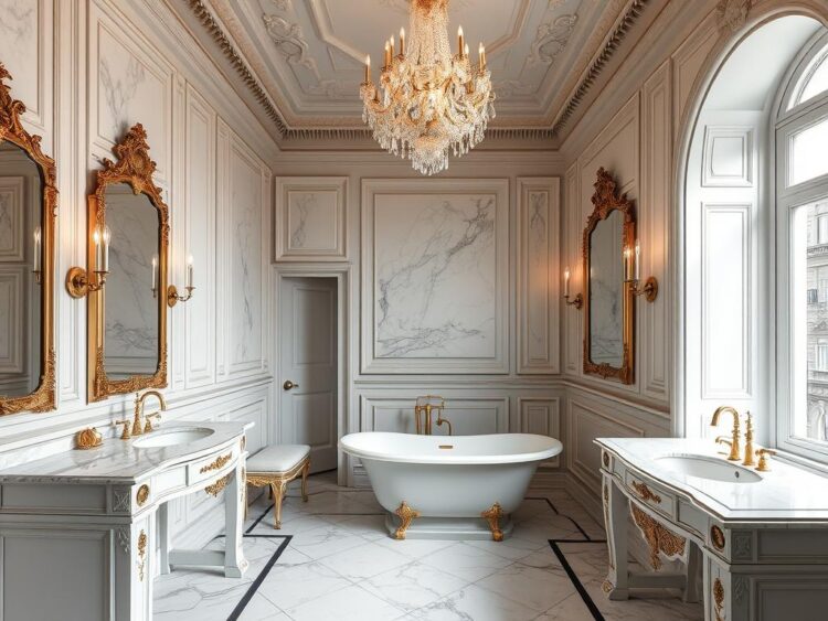 Phòng tắm nhà phố tân cổ điển tại Thủ Đức