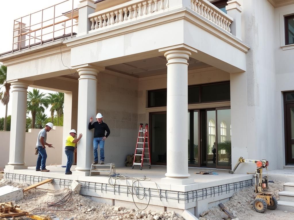 Thi công cải tạo kết cấu biệt thự