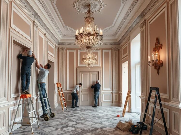 Thi công hoàn thiện nhà phố tân cổ điển