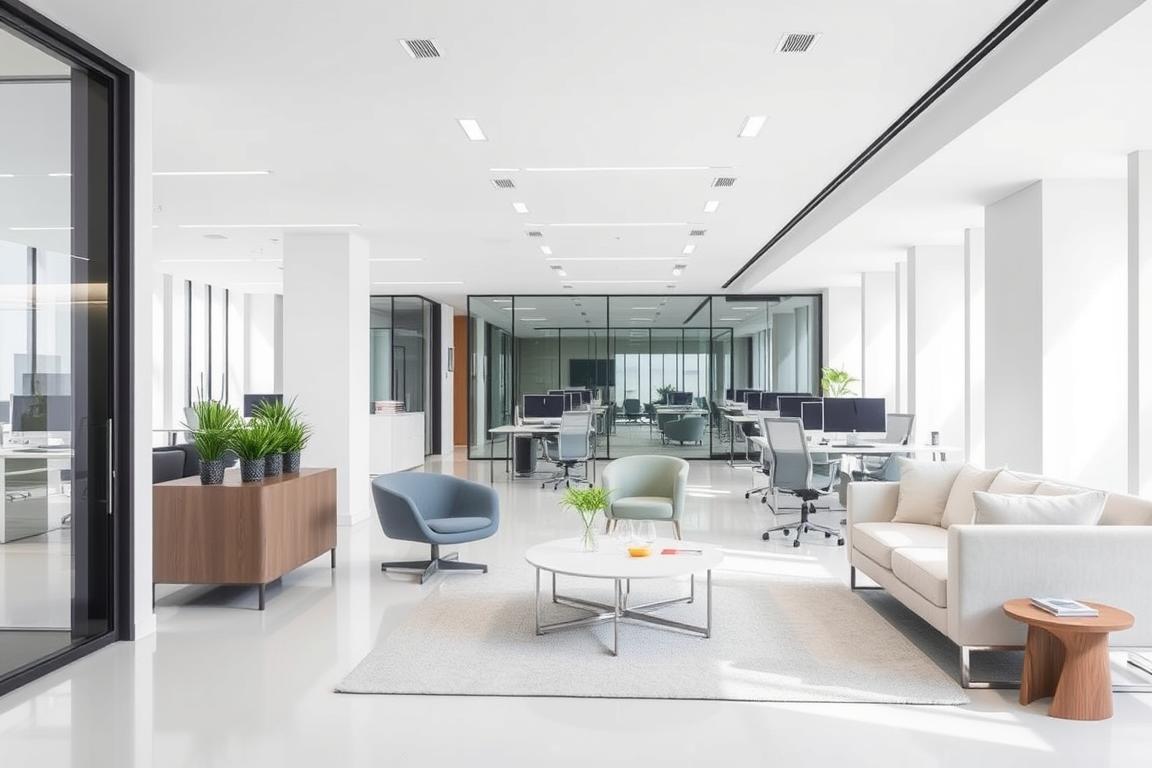 Thi công nội thất văn phòng phong cách hiện đại