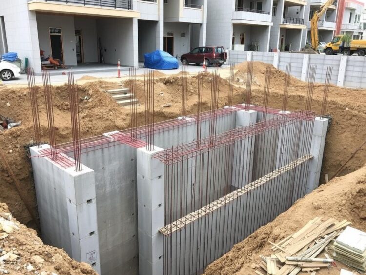 Thi công phần móng nhà phố tại Thủ Đức