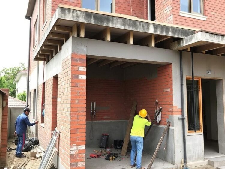 Thi công phần thô nhà phố 150m2 tại Thủ Đức