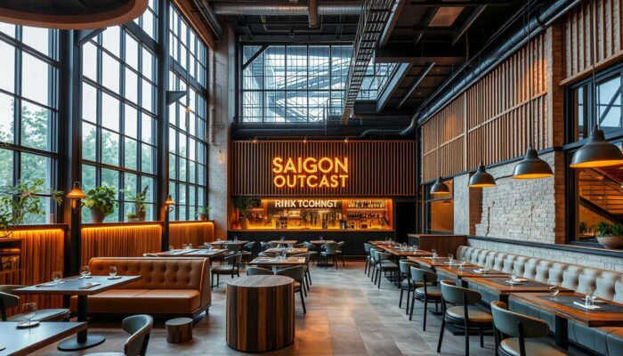 Thiết Kế Nội Thất Nhà Hàng Saigon Outcast