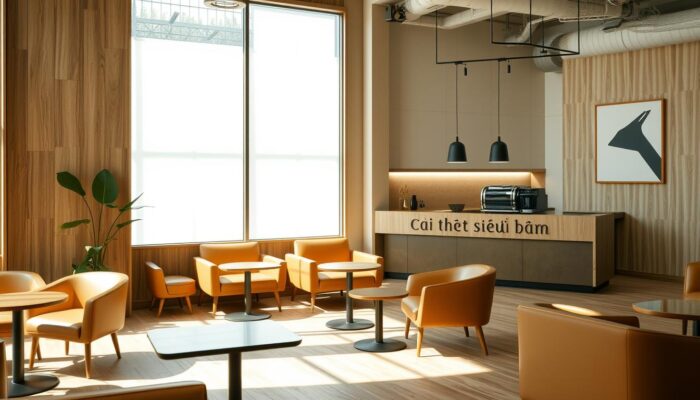 Thiết Kế Nội Thất Quán Coffee Cà phê Vợ Đi Làm