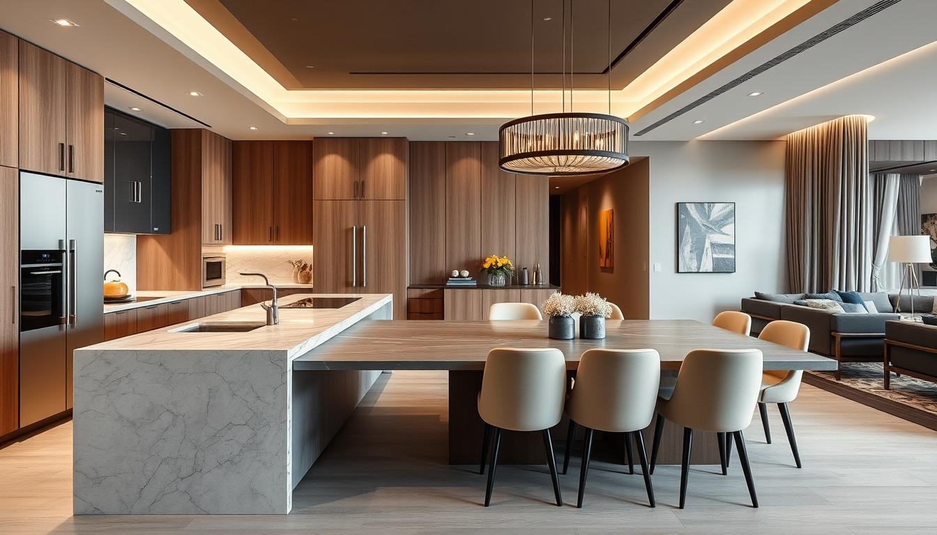 Thiết kế nội thất phòng bếp và phòng ăn nhà phố 300m2