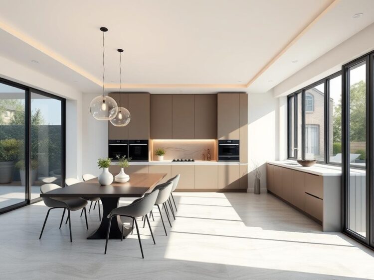 Thiết kế phòng bếp và phòng ăn cho nhà phố quận 4 260m2
