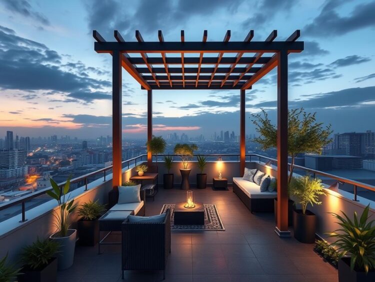 Thiết kế sân thượng cho nhà phố quận 4 260m2
