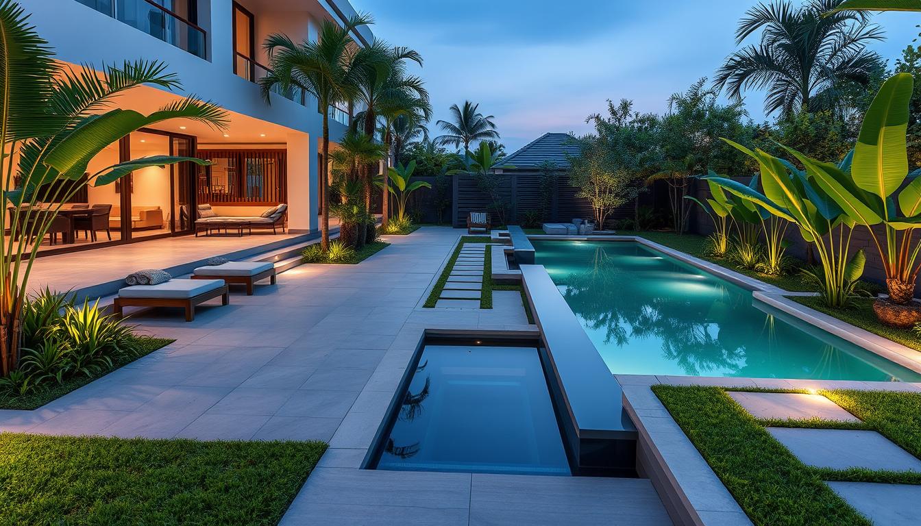 Thiết kế sân vườn biệt thự luxury hiện đại tại Quận 7