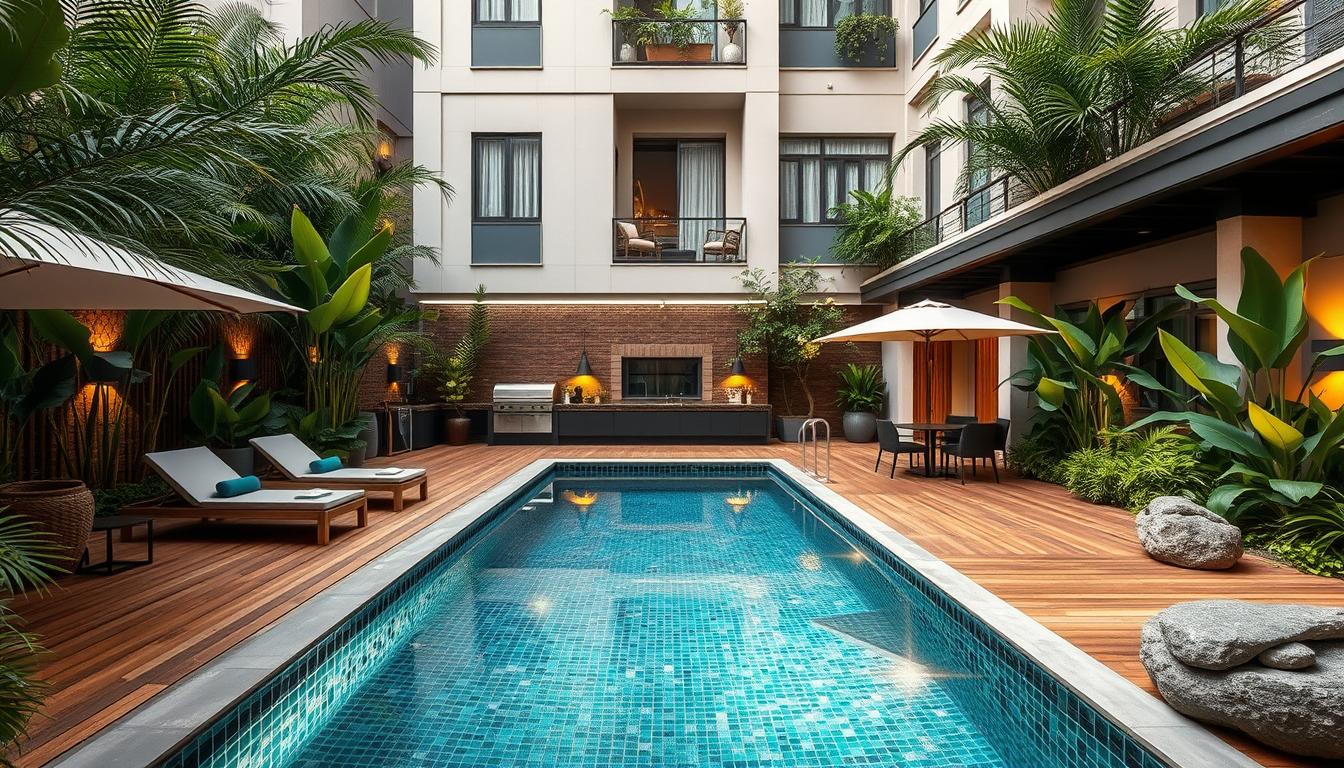 Thiết kế sân vườn và hồ bơi nhà phố 300m2