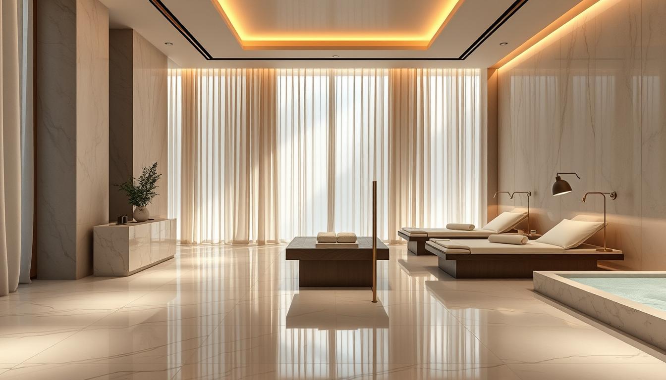 ánh sáng trong spa