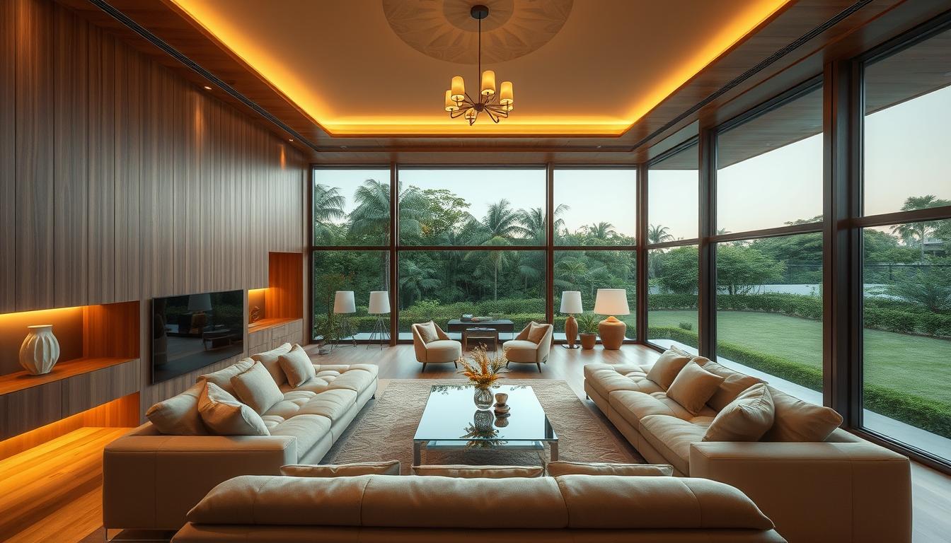 không gian nội thất sang trọng và hiện đại