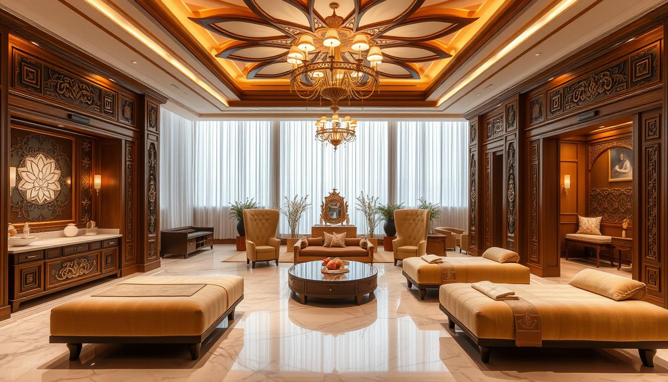 nội thất sang trọng của Golden Lotus Spa
