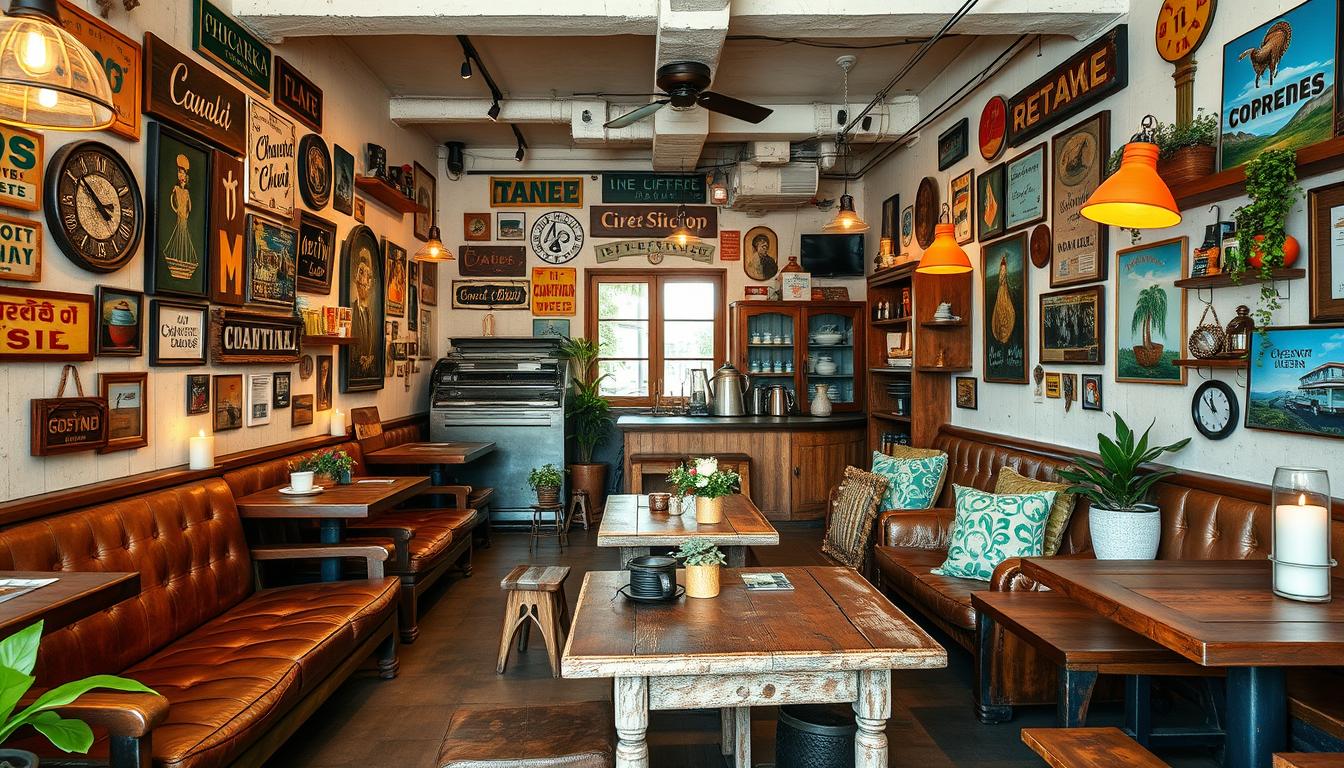 phong cách trang trí độc đáo của quán cà phê bệt