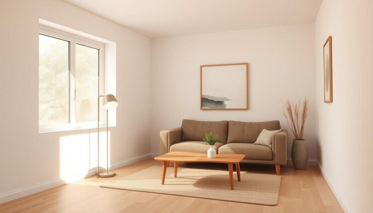 thiết kế không gian nhỏ tối giản