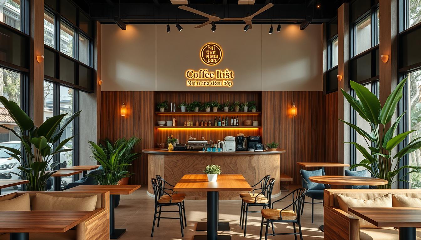 thiết kế nổi bật quán cà phê