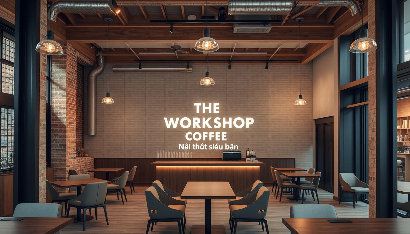 thiết kế nội thất The Workshop Coffee