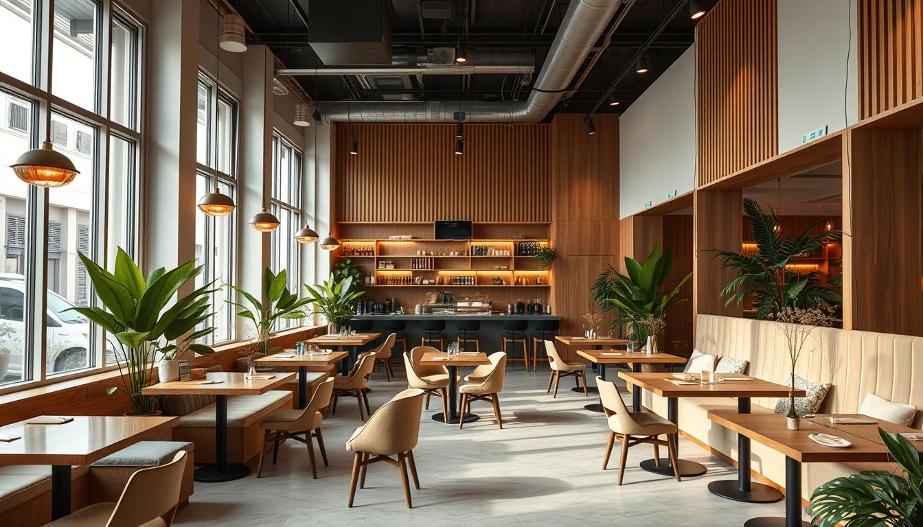 thiết kế nội thất cà phê