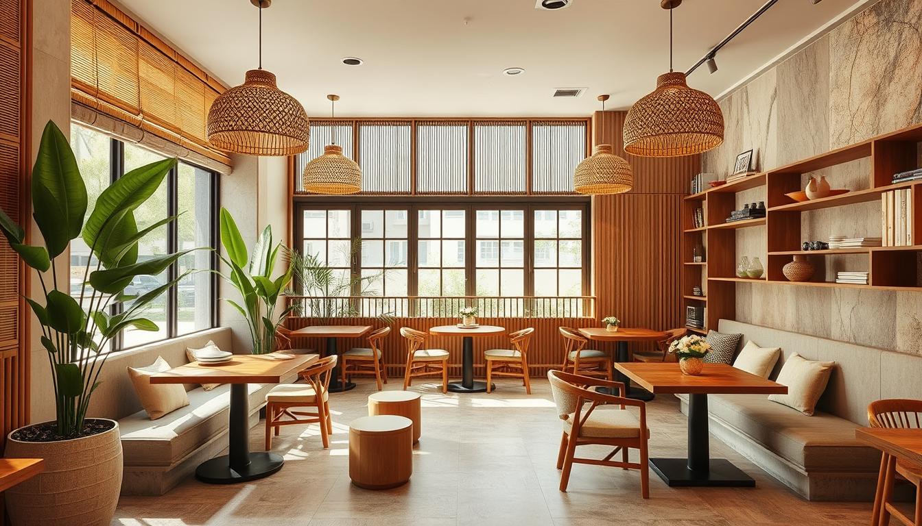 thiết kế nội thất quán cà phê bệt