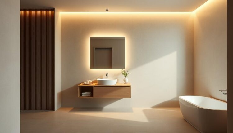 thiết kế phòng tắm tối giản