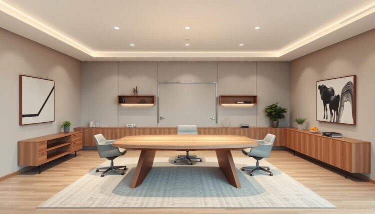 thiết kế văn phòng tối giản