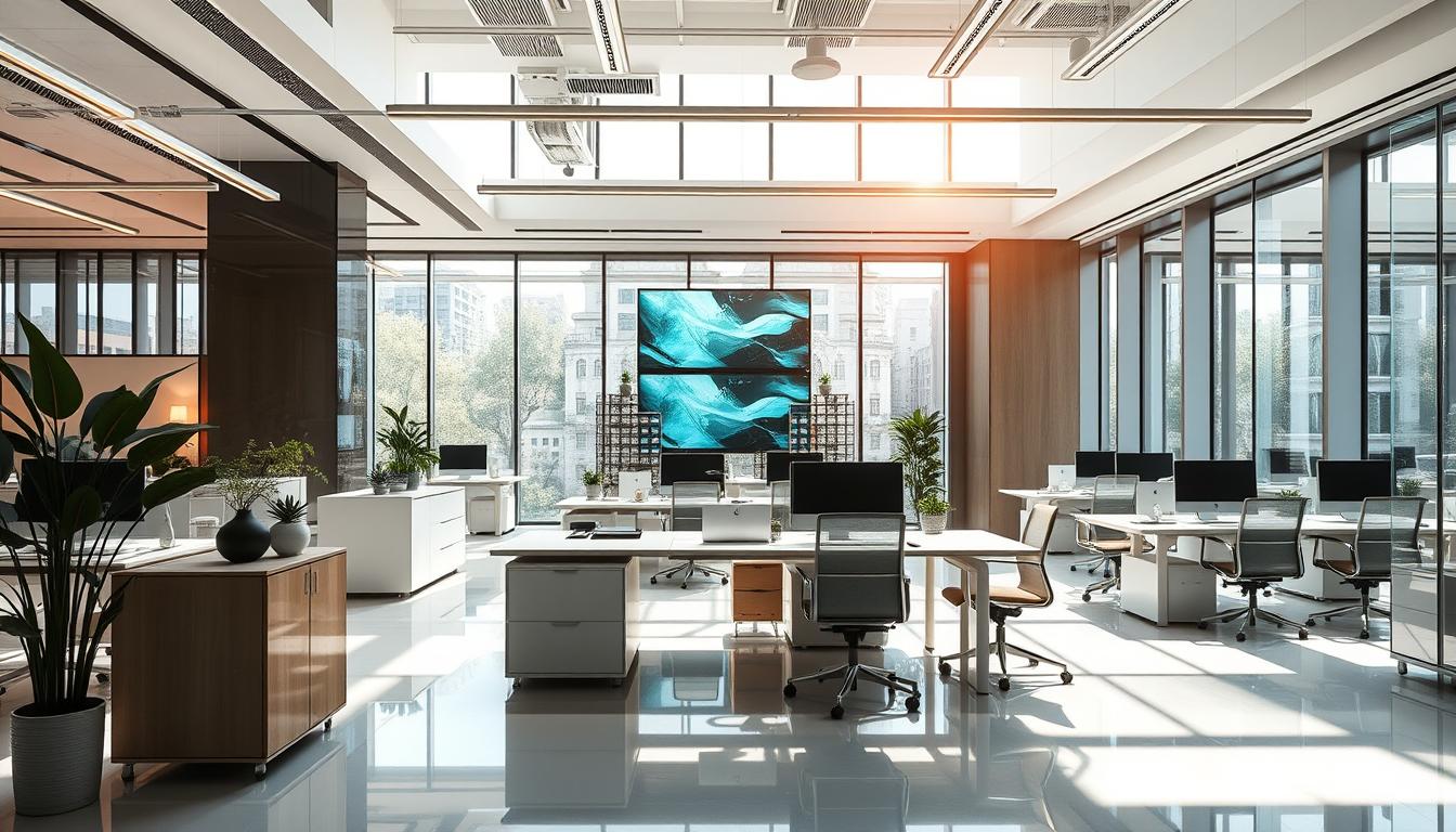 ứng dụng công nghệ trong thiết kế nội thất văn phòng