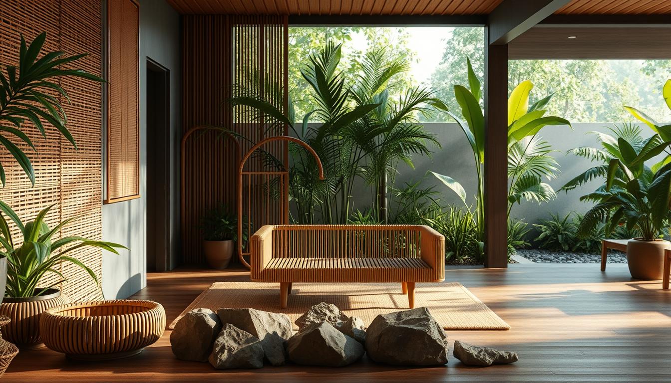 vật liệu tự nhiên trong thiết kế nội thất Eco Green Saigon