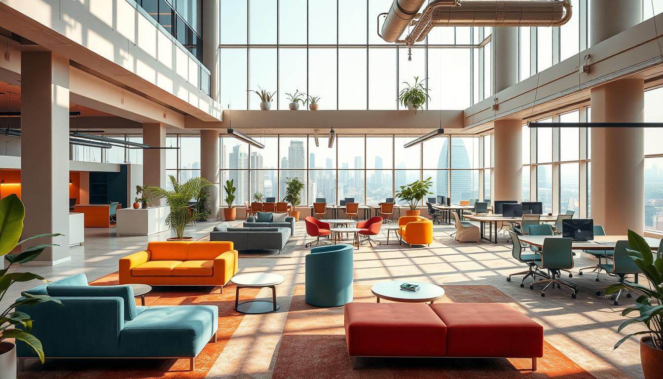 ý tưởng thiết kế năng động của không gian làm việc