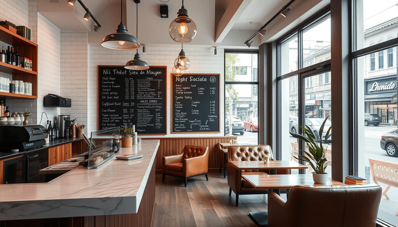 yếu tố thiết kế trong quán cà phê