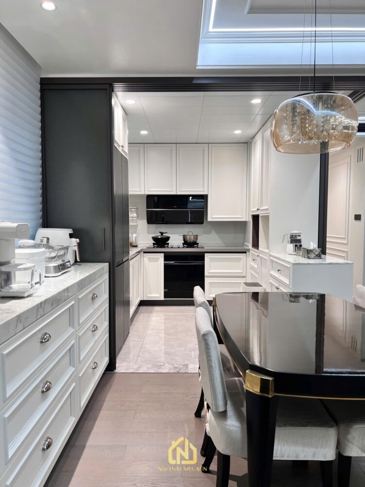 thiết kế bếp căn hộ The Sun Avenue Quận 2 hiện đại