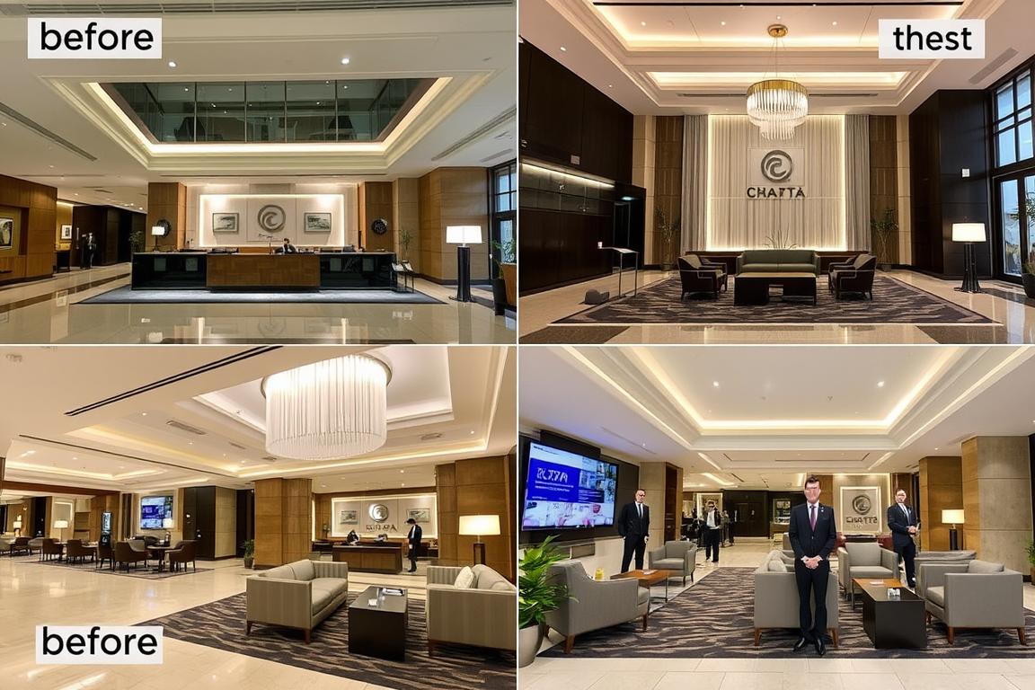 Cải tạo sảnh khách sạn sang trọng