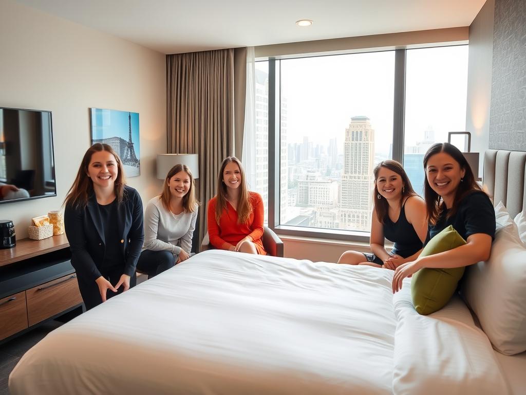 Khách hàng hài lòng với không gian khách sạn mới